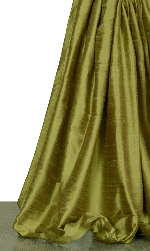 Pure Silk Window Curtain Panels/ Drapes Online I Olive Green I Spiffy ...