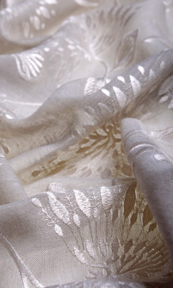 'Bouw' Semi Sheer Curtains/ Drapes (Warm Gray/ White)