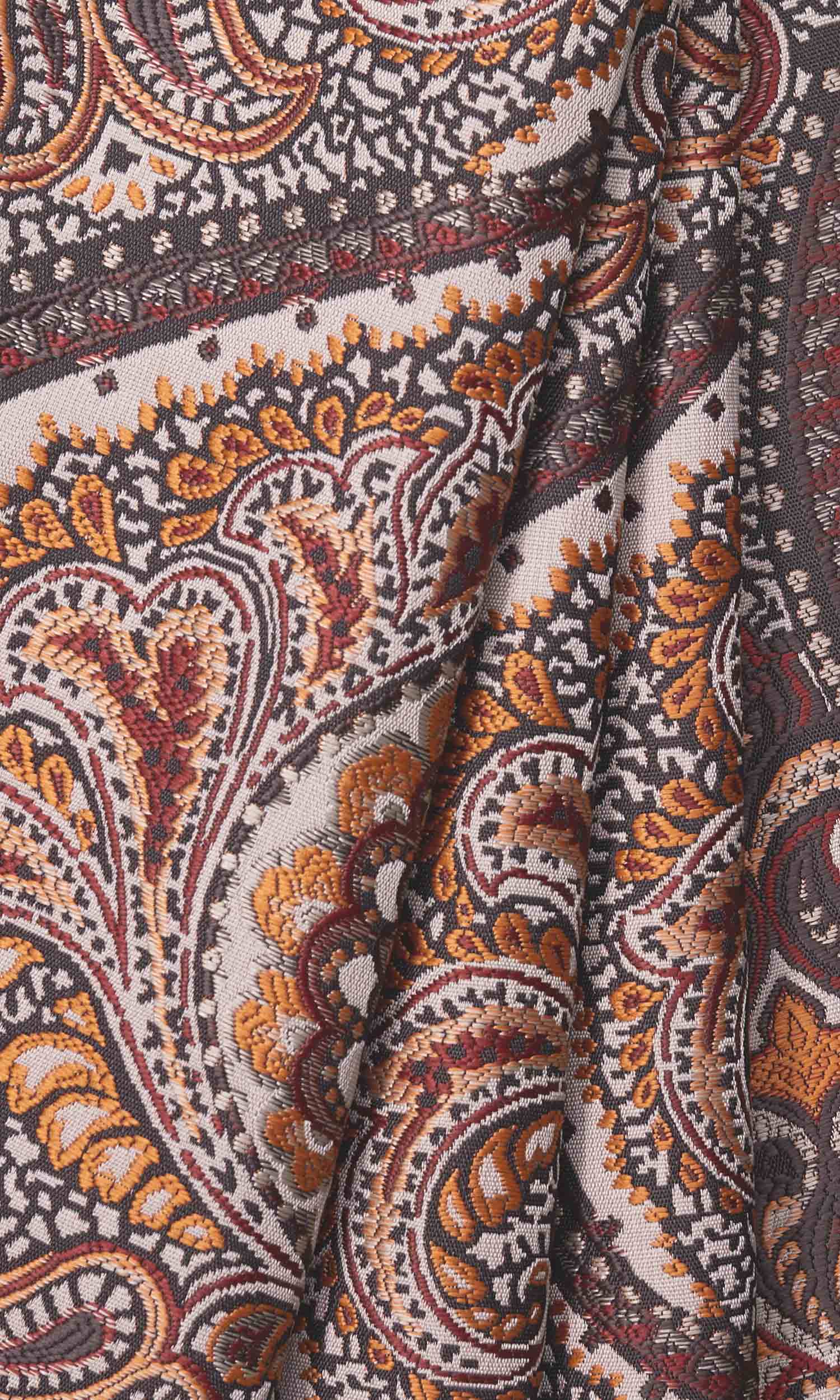 'Colorado Dawn' Made-to-Order Fabric Sample (Umber Brown/ Red/ Yellow)