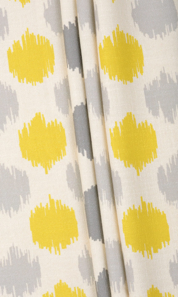 ‘Bibi’ Polka Dot Striped Pattern Blinds (Gray/ Yellow/ White) – Spiffy ...