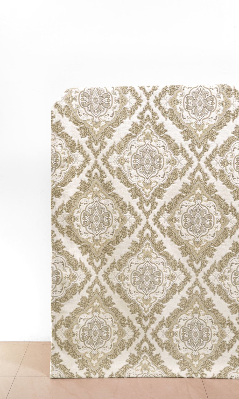 'Parchment Ivory' Custom Window Fabric Sample (White/ Beige/ Brown)