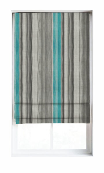 Grey & Sky Custom Roman Shades