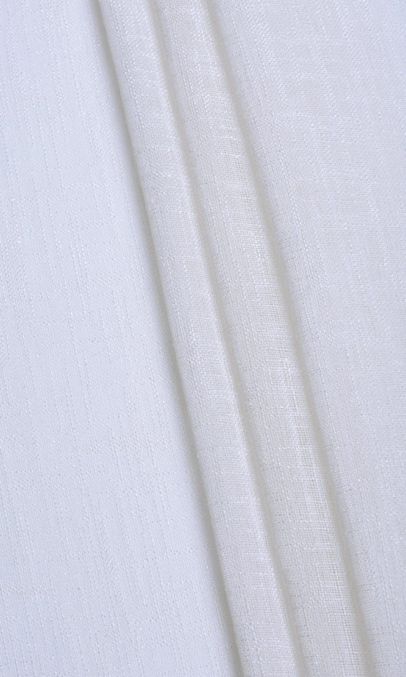 'Cloud White' Linen White Sheer Curtains (White/ Ivory)