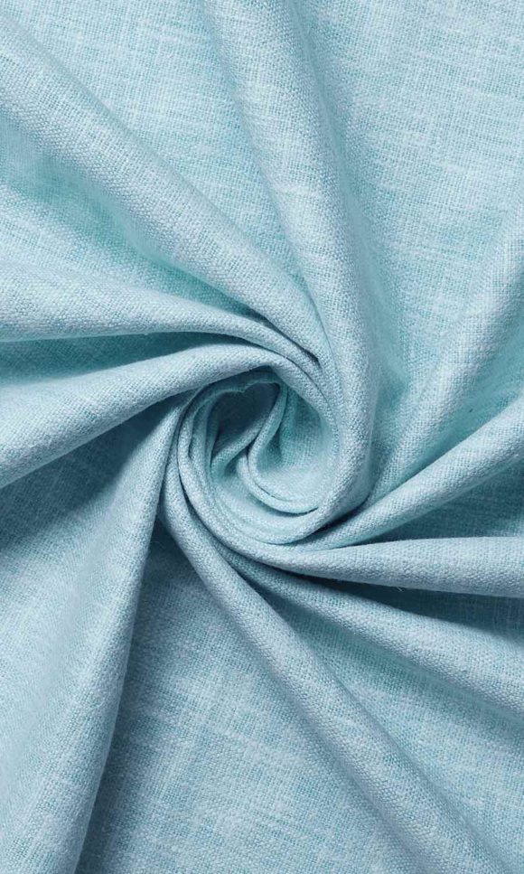 Blue Cotton Blend Custom Drapery Online I Light Blue I Spiffy Spools