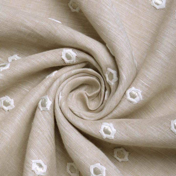 &#8216;Wagon Wheel&#8217; Fabric Swatch (Beige)