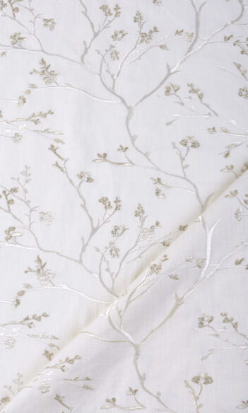 White Cotton Custom Drapery