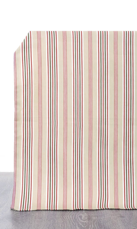 'Stone Manor' Custom Cotton Curtains (Brown/ Beige/ Red)