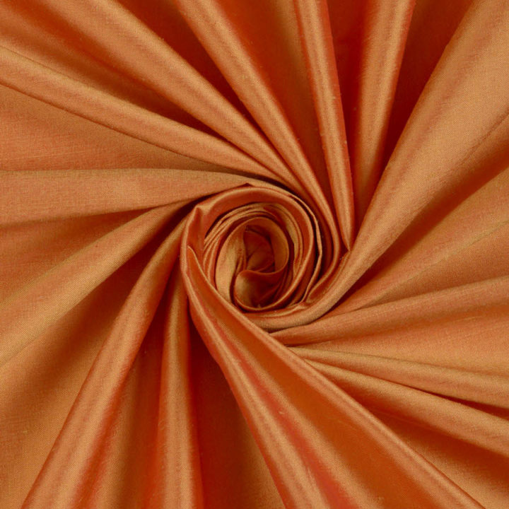 &#8216;Croci&#8217; Shantung Silk Custom Window Curtains (Orange)