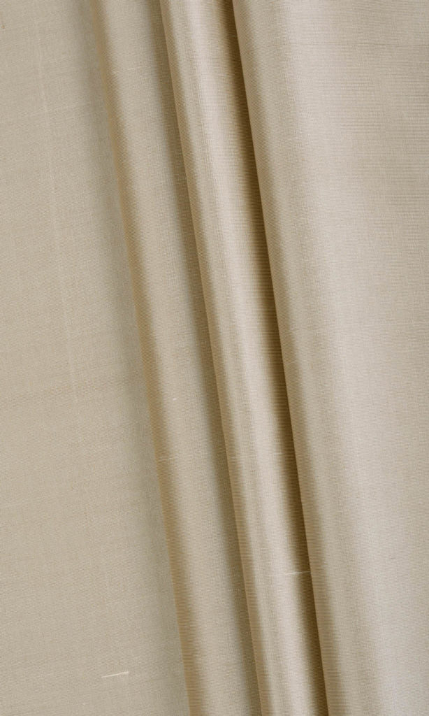 'Tifoz' Plain Shantung Silk Roman Blinds (Ecru/ Tan Brown)