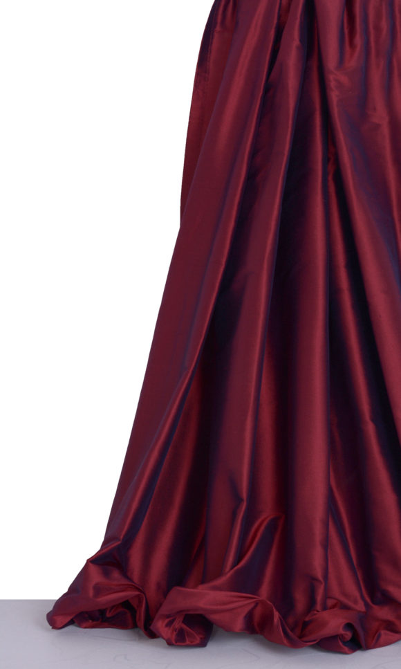 'Skuqem' Plain Shantung Silk Custom Drapes (Crimson Red)