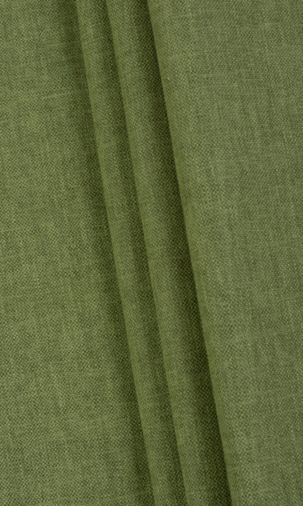 'Dark Cloro' Poly-Linen Custom Size Window Drapery (Green)