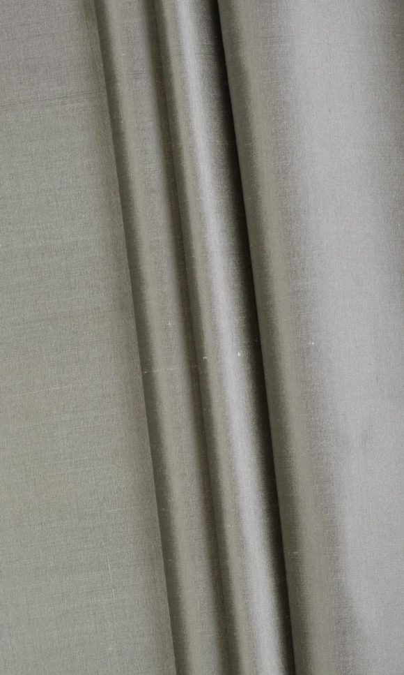 'Sombra' Shantung Silk Custom Window Curtains (Steel Grey)