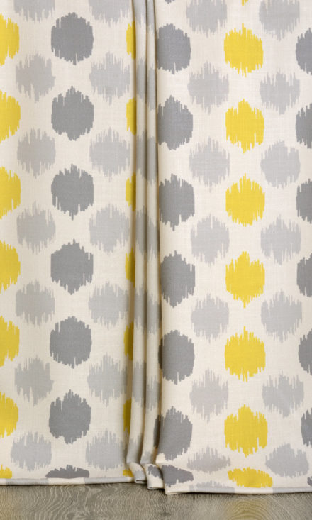 ‘Bibi’ Polka Dot Striped Pattern Blinds (Gray/ Yellow/ White) – Spiffy ...