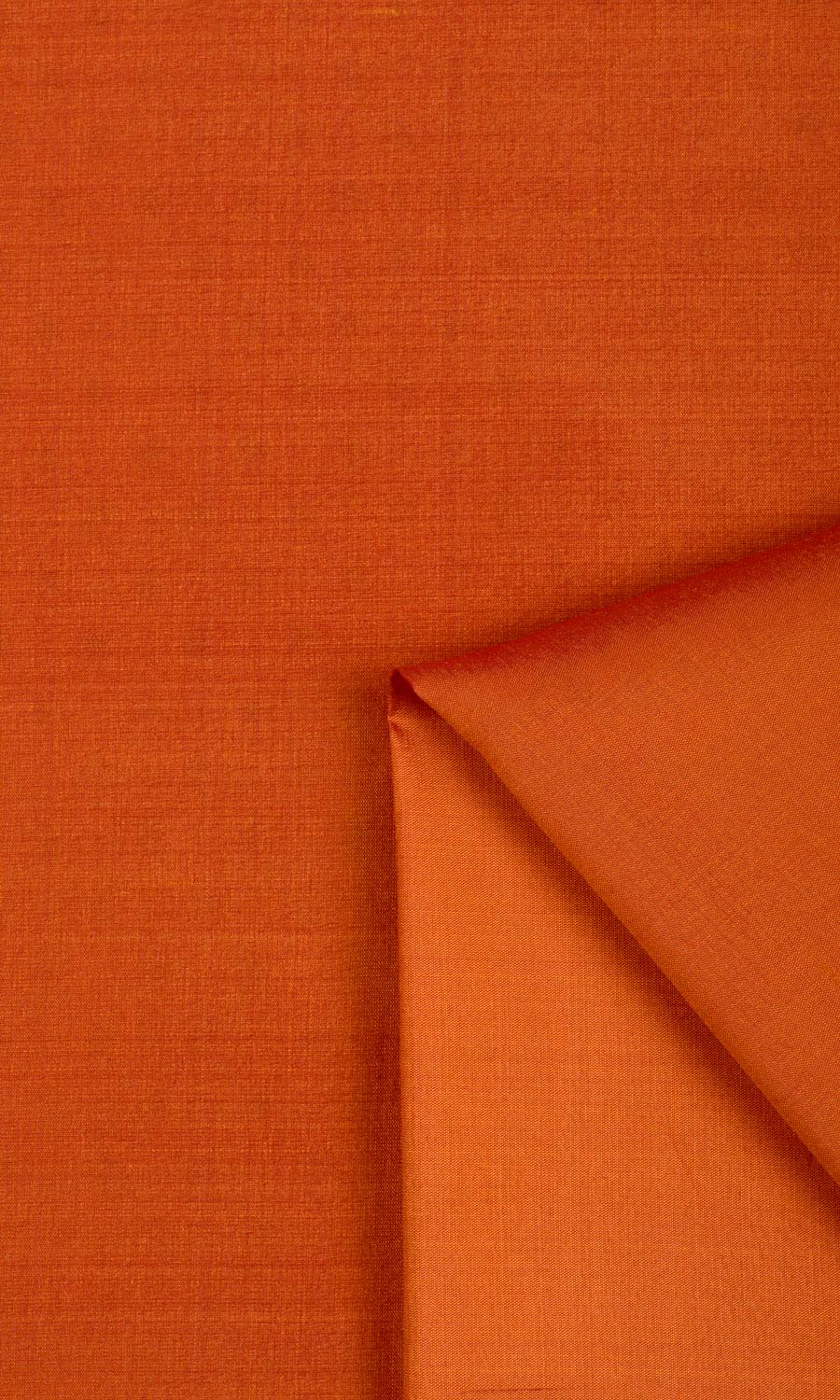'Mandarino' Shantung Silk Custom Curtains (Saffron Orange)