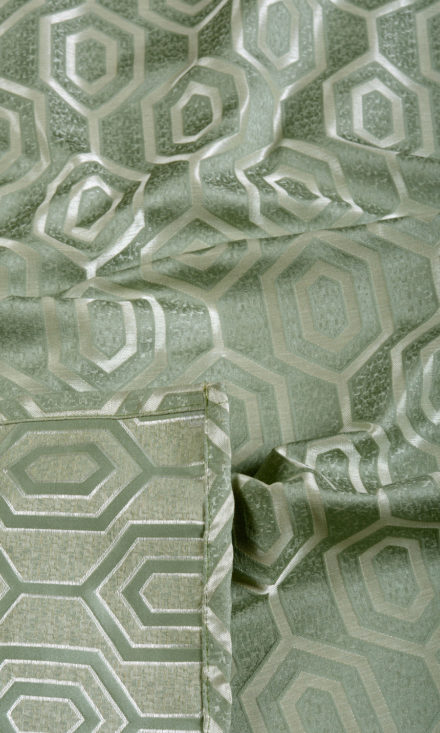 'Folyo' Honeycomb Patterned Custom Roman Blinds (Sage Green)