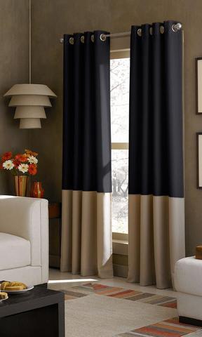 Curtain styles and types: Colorblock curtains