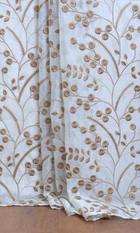 Gold Sheer Wide Window Curtains