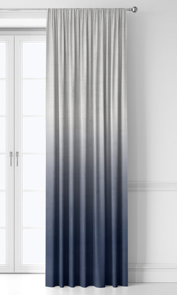 Blue Bamboo Design Abstract Art Window Curtain Sheer Rod Pocket Draperies Room Divider in Blue, Black, White, 2024 Gray