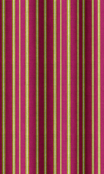 'Azalea' Custom Striped Print Drapes (Pink/ Apple Green)