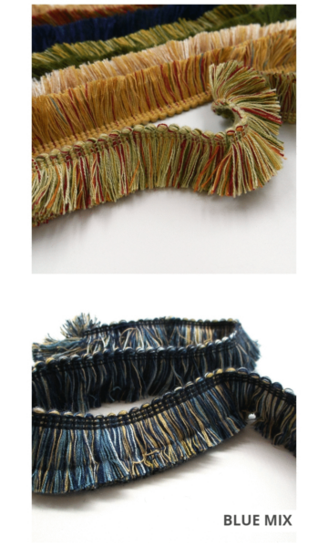 Viscose Brush Fringe Trim for Roman Shades & Curtains