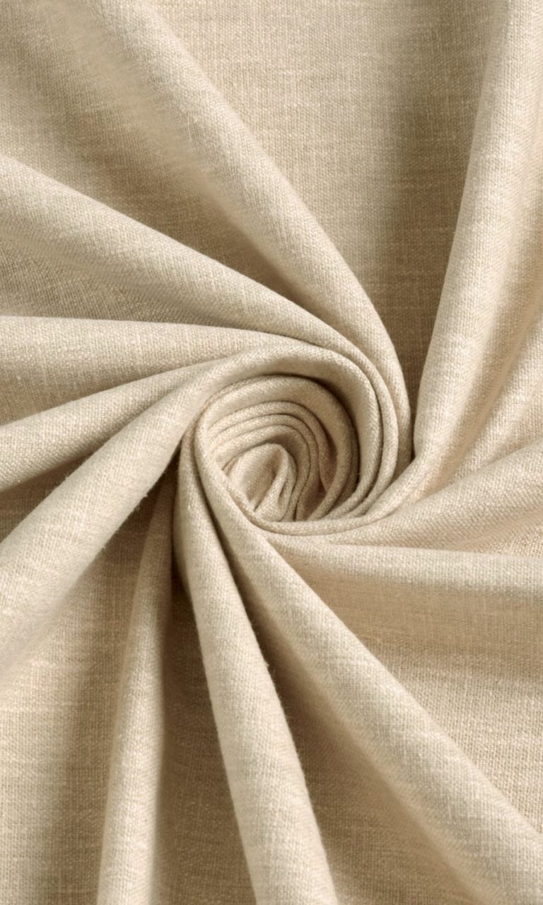 Linen Texture Fabric I Wheat Beige Home Textile Material