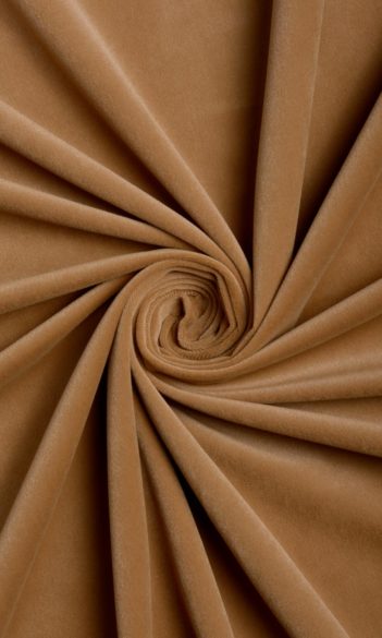 Peanut Butter' Velvet Fabric (Burnt Orange/ Brown)