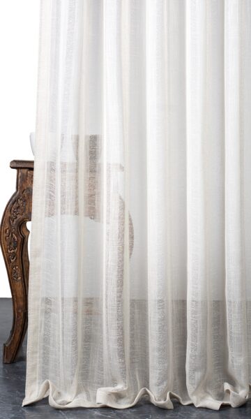 'Orelia' Striped Sheer Window Blinds (White/ Cream) - Image 3