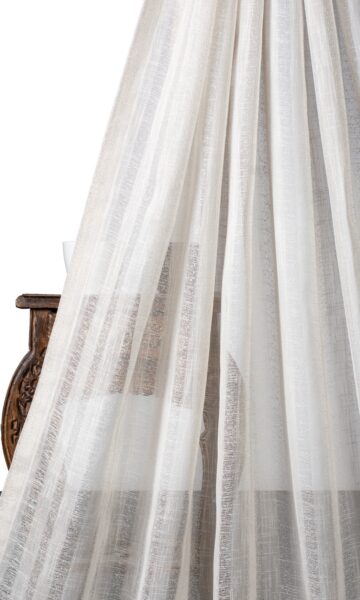 'Orelia' Striped Sheer Window Blinds (White/ Cream)