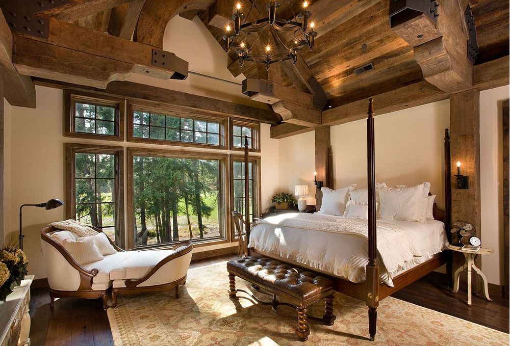 Rustic cozy bedroom