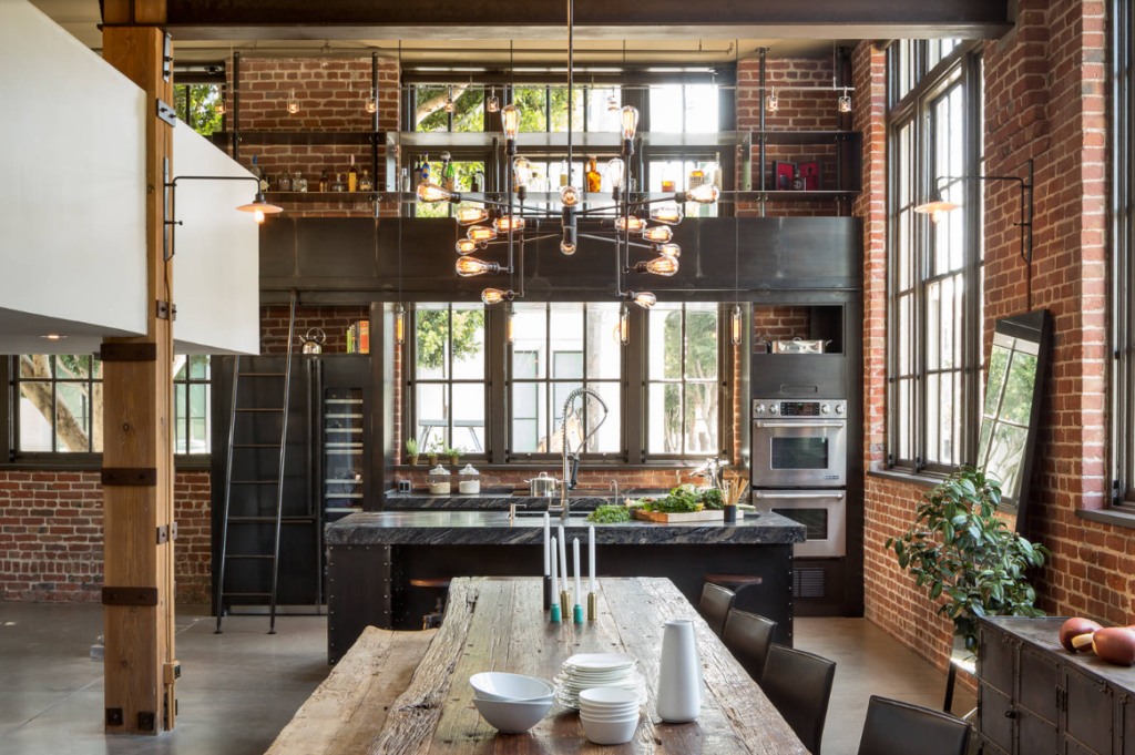 Industrial style living room