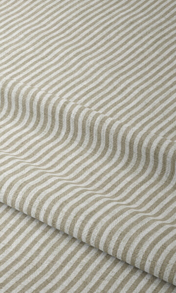 'Pale Shadow' Pinstripe Made-to-Measure Curtains (Beige/ White) - Image 2