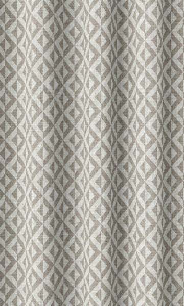 'Louvre' Fabric Swatch (Grey/ White)