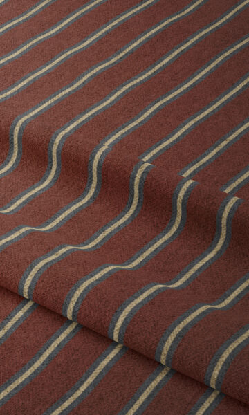 'Bold Brick' Striped Made-to-Measure Curtain Panels (Red & Grey) - Image 4