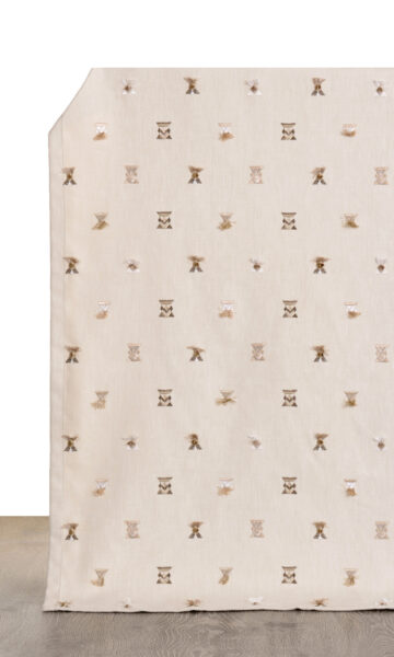 'Patroon' Fabric Swatch (Beige/ Brown/ White) - Image 2