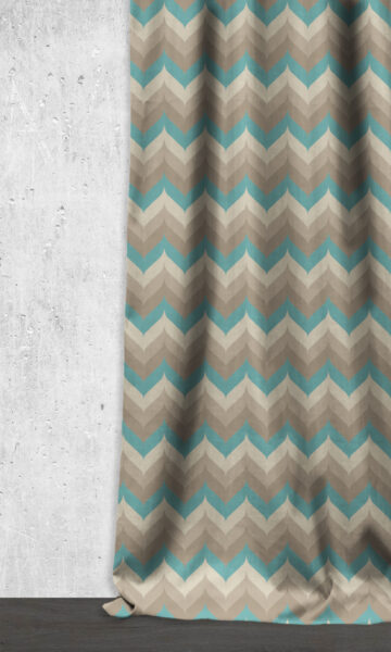 'Hampton Manor' Fabric Swatch (Cream/ Grey/ Blue)