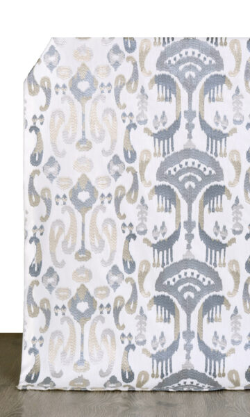 'Chiaro' Fabric Swatch (Gray/ Beige/ White)