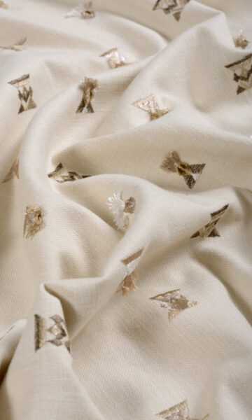 'Patroon' Fabric Swatch (Beige/ Brown/ White) - Image 7