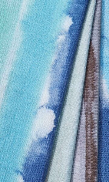 'For the Love of Blue' Fabric by the Yard (Blue/ Gray/ Brown) - Image 2