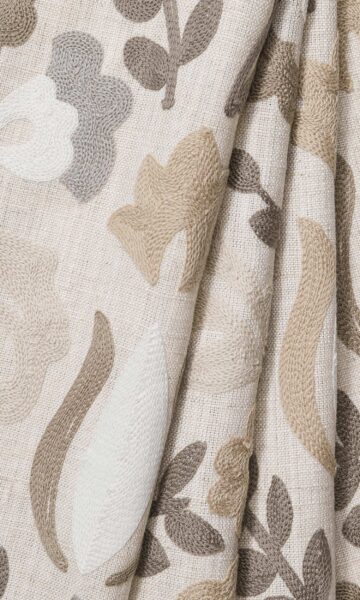 'Cozy' Fabric by the Yard (Beige/ Brown/ White) - Image 2