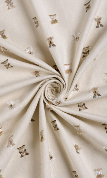 'Patroon' Fabric Swatch (Beige/ Brown/ White) - Image 5