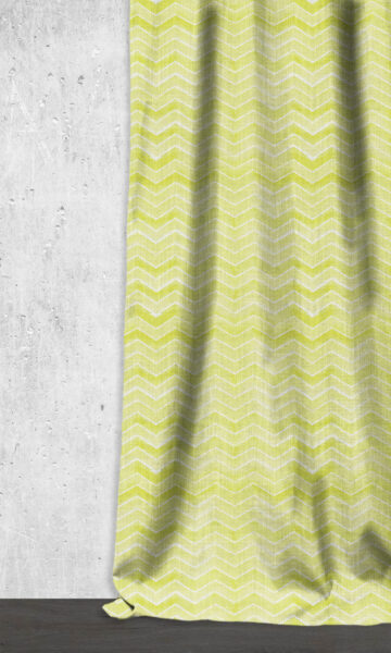 'Uluwatu' Fabric Swatch (Eggshell White/ Pear Green)