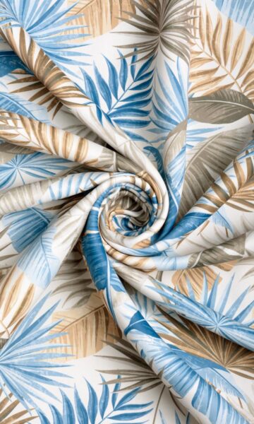 'Sail Blue' Fabric Swatch (Blue/ Brown) - Image 6