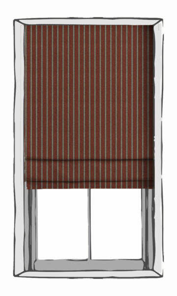 'Bold Brick' Striped Made-to-Measure Curtain Panels (Red & Grey) - Image 2